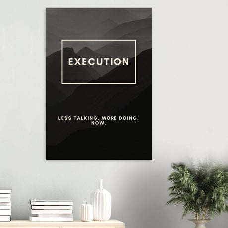 Da Vinci Motivational Wall Art | Execution - Wood Prints - 70x100 cm / 28x40″ - 20 mm