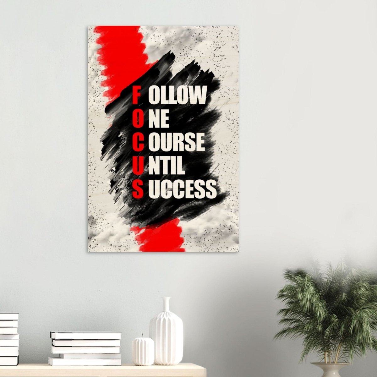 Da Vinci Motivational Wall Art | Follow One Course - Wood Prints - 60x90 cm / 24x36″ - 10 mm