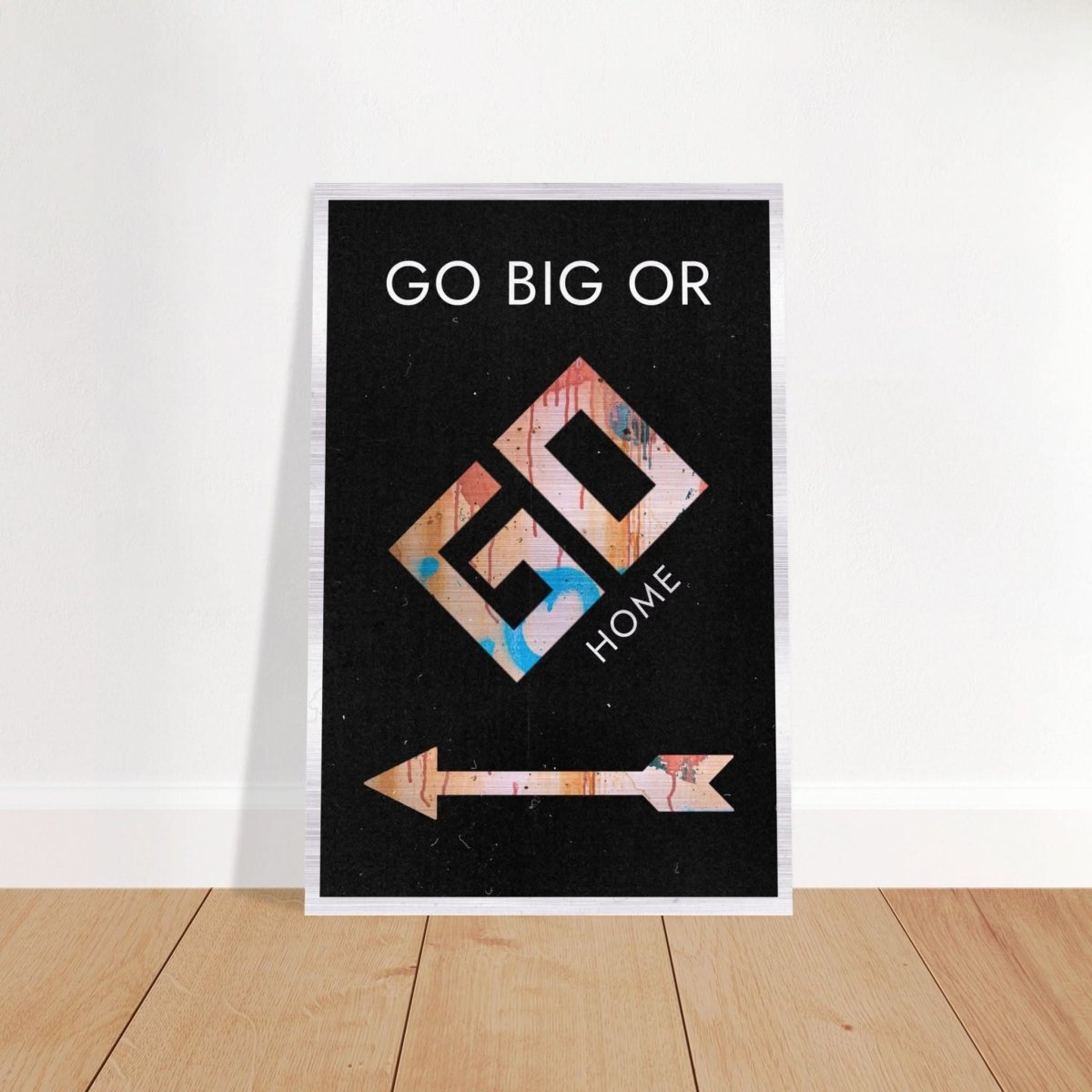 Da Vinci Motivational Wall Art | Go Big - Brushed Aluminum Print - 50x75 cm / 20x30″ - 