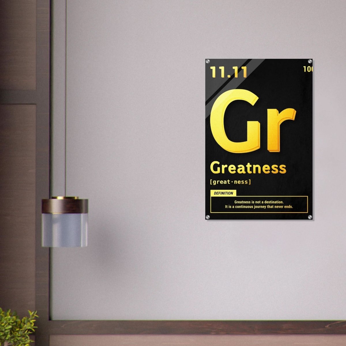 Da Vinci Motivational Wall Art | Greatness - Acrylic Print - 60x90 cm / 24x36″ - 