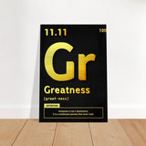 Da Vinci Motivational Wall Art | Greatness - Brushed Aluminum Print - 70x100 cm / 28x40″ - 