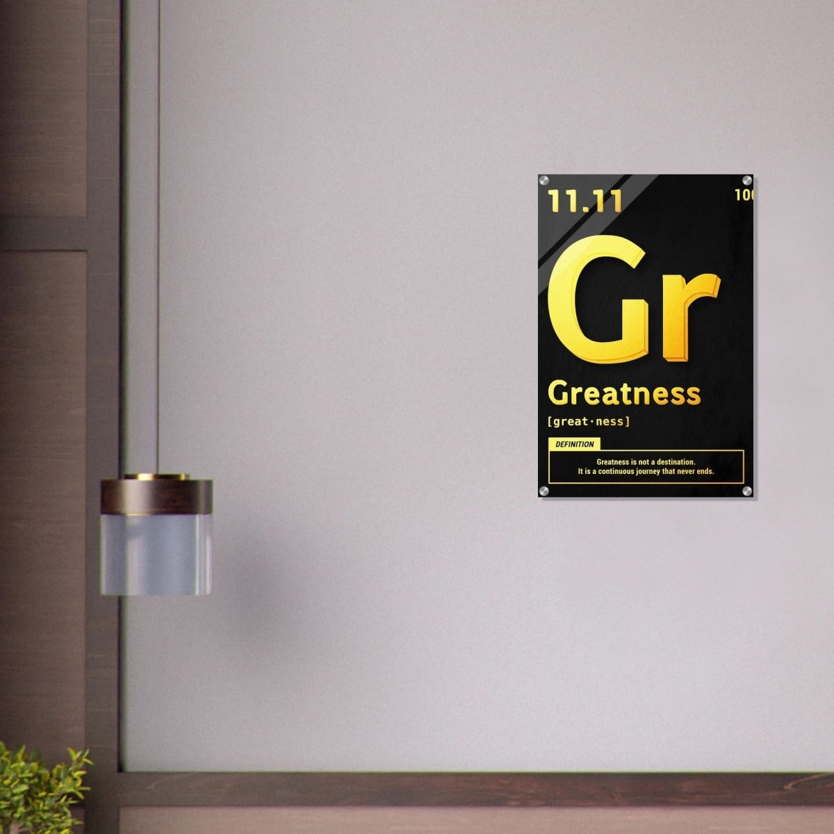 Da Vinci Motivational Wall Art | Greatness - Acrylic Print - 50x75 cm / 20x30″ - 