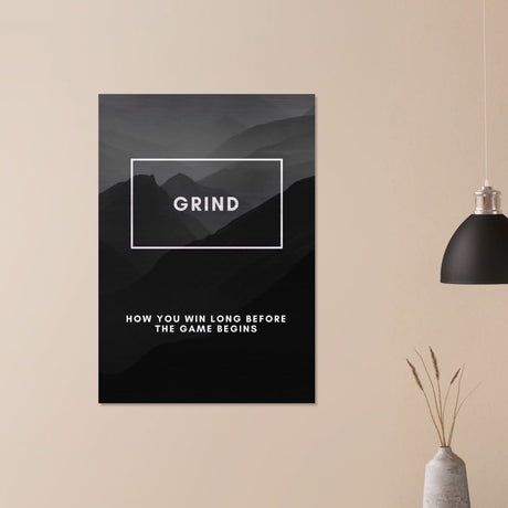 Da Vinci Motivational Wall Art | Grind - Brushed Aluminum Print - 70x100 cm / 28x40″ - 