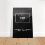 Da Vinci Motivational Wall Art | Grit - Brushed Aluminum Print - 60x90 cm / 24x36″ - 