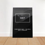 Da Vinci Motivational Wall Art | Grit - Brushed Aluminum Print - 40x60 cm / 16x24″ - 