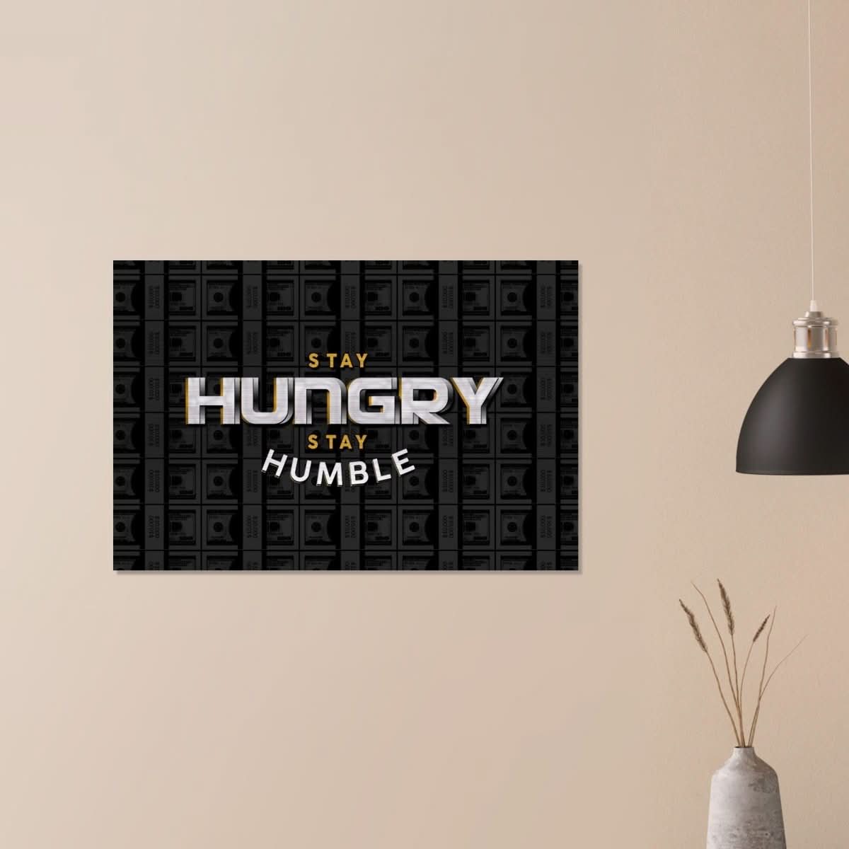 Da Vinci Motivational Wall art | Humble - Brushed Aluminum Print - 60x90 cm / 24x36″ - 