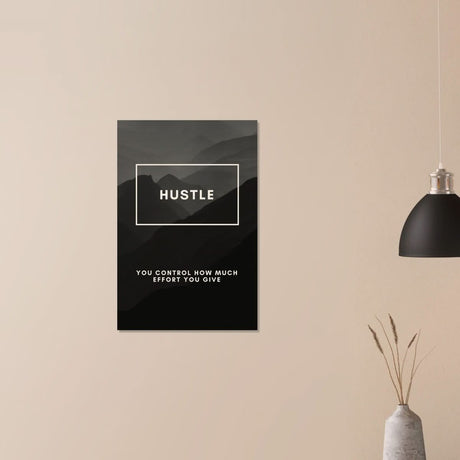 Da Vinci Motivational Wall Art | Hustle - Wood Prints - 50x75 cm / 20x30″ - 10 mm
