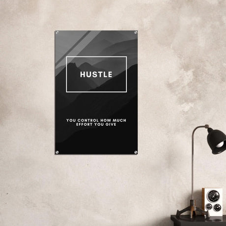 Da Vinci Motivational Wall Art | Hustle - Acrylic Print - 60x90 cm / 24x36″ - 