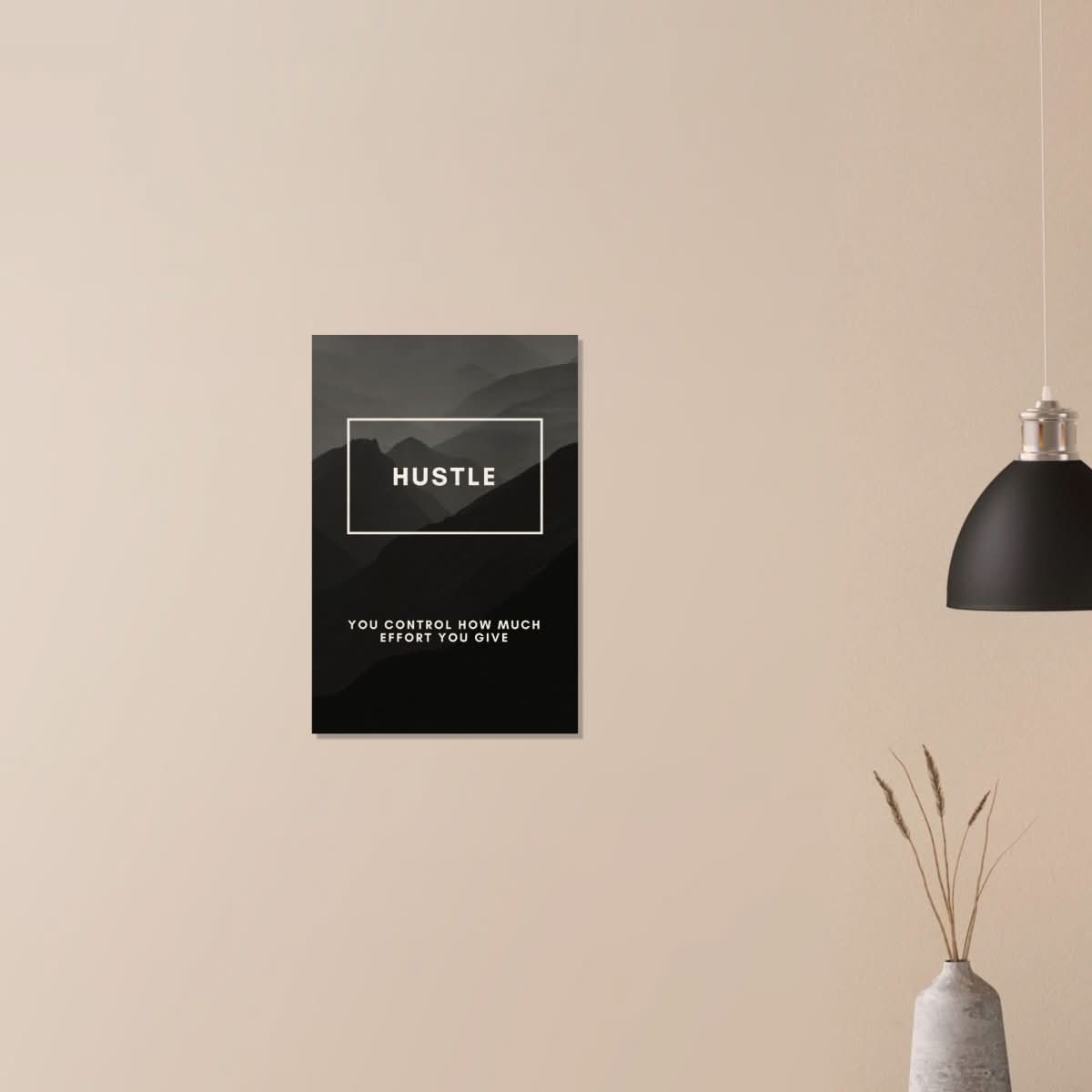 Da Vinci Motivational Wall Art | Hustle - Wood Prints - 40x60 cm / 16x24″ - 20 mm