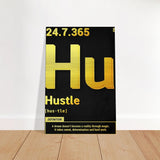 Da Vinci Motivational Wall Art | Hustle - Brushed Aluminum Print - 60x90 cm / 24x36″ - 