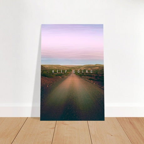 Da Vinci Motivational Wall Art | Keep Going - Brushed Aluminum Print - 60x90 cm / 24x36″ - 