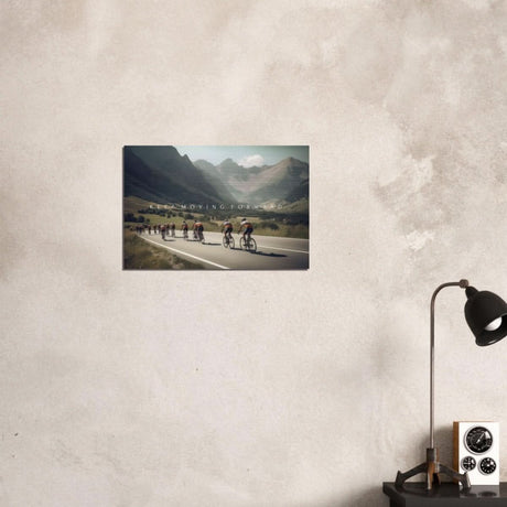 Da Vinci Motivational Wall Art | Keep Moving - Brushed Aluminum Print - 40x60 cm / 16x24″ - 