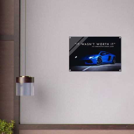 Da Vinci Motivational Wall art | Lamborghini - Acrylic Print - 50x75 cm / 20x30″ - 