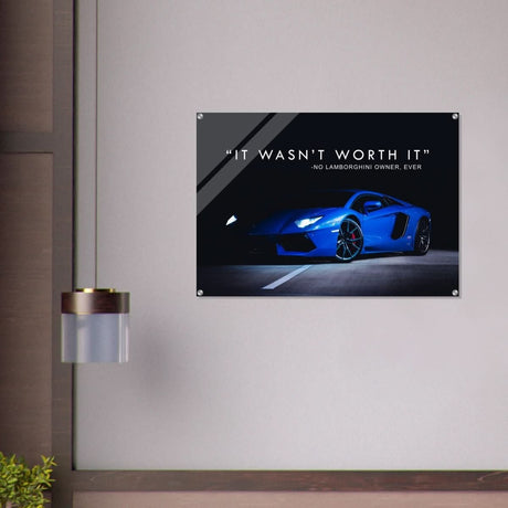 Da Vinci Motivational Wall art | Lamborghini - Acrylic Print - 70x100 cm / 28x40″ - 