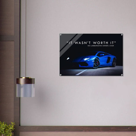 Da Vinci Motivational Wall art | Lamborghini - Acrylic Print - 60x90 cm / 24x36″ - 