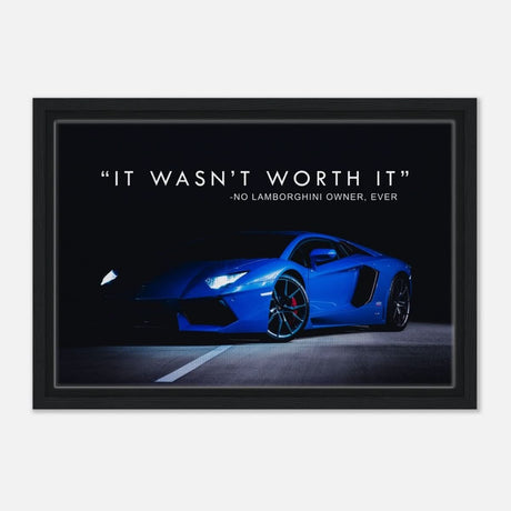 Da Vinci Motivational Wall art | Lamborghini - Framed Canvas - 30x45 cm / 12x18″ - Black frame