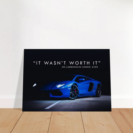 Da Vinci Motivational Wall art | Lamborghini - Brushed Aluminum Print - 70x100 cm / 28x40″ - 
