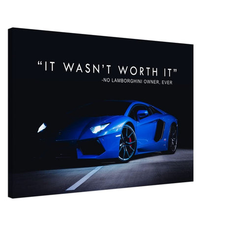 Da Vinci Motivational Wall art | Lamborghini - Canvas - 50x75 cm / 20x30″ - Slim