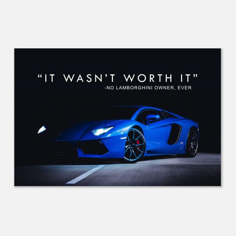 Da Vinci Motivational Wall art | Lamborghini - Aluminum Print - 30x45 cm / 12x18″ - 