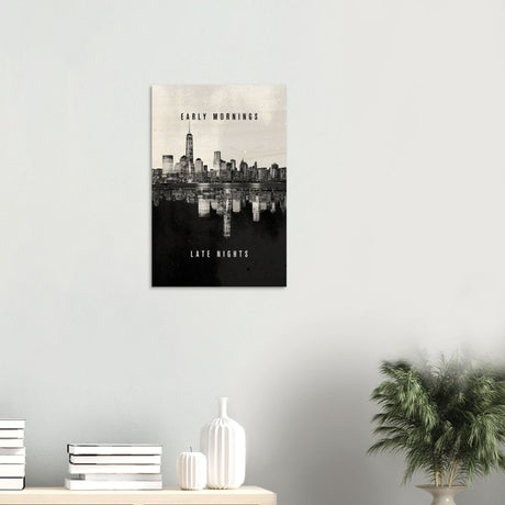 Da Vinci Motivational Wall Art | Late Nights - Wood Prints - 40x60 cm / 16x24″ - 10 mm