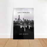 Da Vinci Motivational Wall Art | Late Nights - Brushed Aluminum Print - 40x60 cm / 16x24″ - 