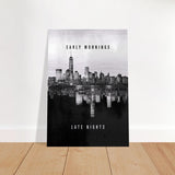 Da Vinci Motivational Wall Art | Late Nights - Brushed Aluminum Print - 70x100 cm / 28x40″ - 