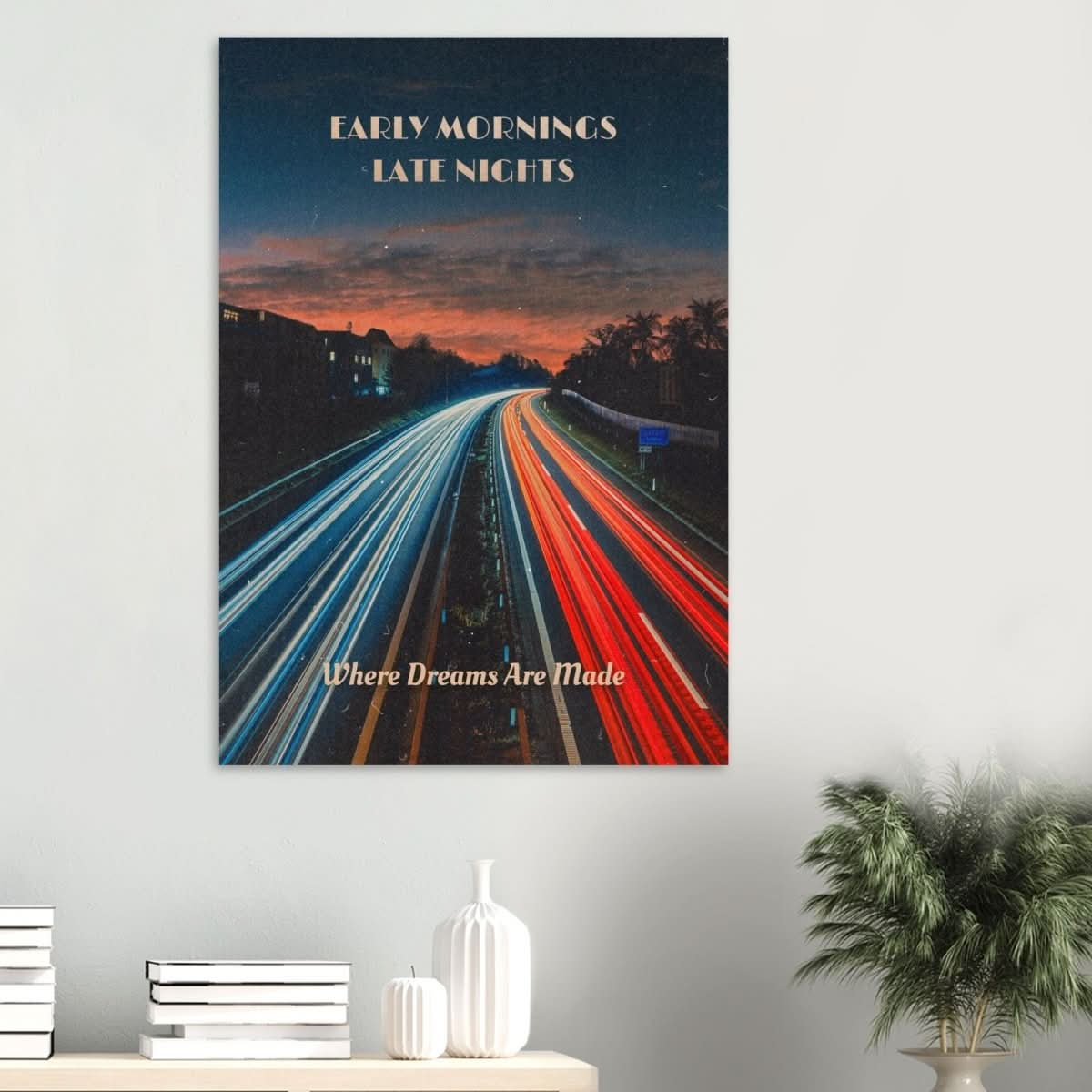 Da Vinci Motivational Wall art | Late Nights - Wood Prints - 70x100 cm / 28x40″ - 20 mm
