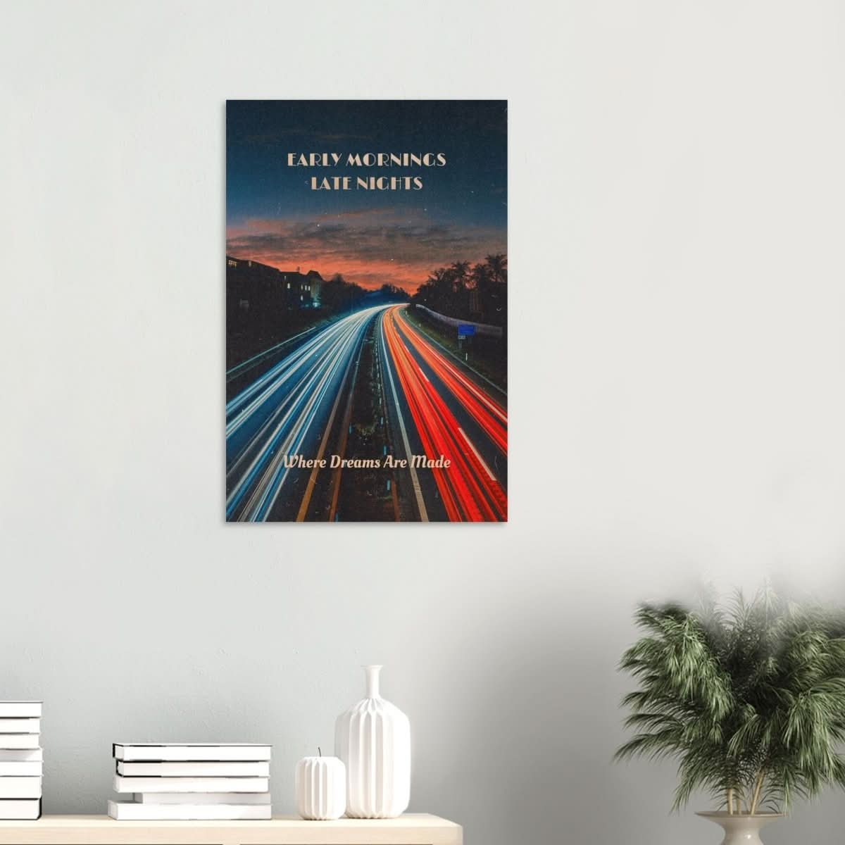 Da Vinci Motivational Wall art | Late Nights - Wood Prints - 50x75 cm / 20x30″ - 20 mm