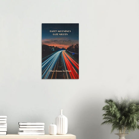 Da Vinci Motivational Wall art | Late Nights - Wood Prints - 40x60 cm / 16x24″ - 20 mm