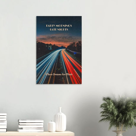 Da Vinci Motivational Wall art | Late Nights - Wood Prints - 50x75 cm / 20x30″ - 10 mm