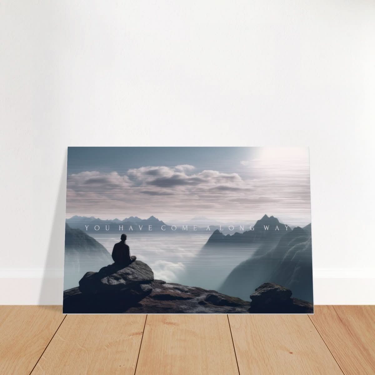 Da Vinci Motivational Wall art | Long Way - Brushed Aluminum Print - 40x60 cm / 16x24″ - 