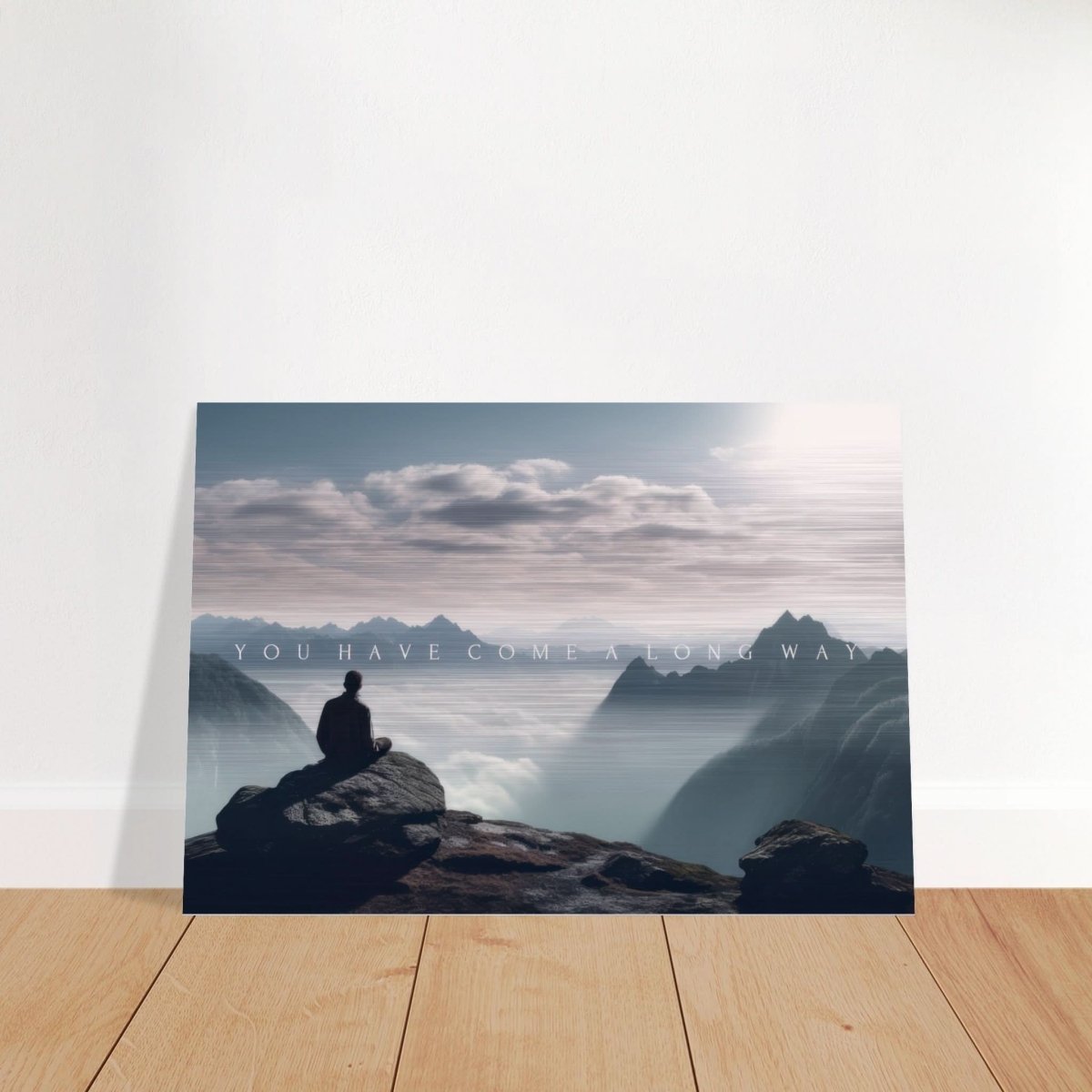 Da Vinci Motivational Wall art | Long Way - Brushed Aluminum Print - 70x100 cm / 28x40″ - 