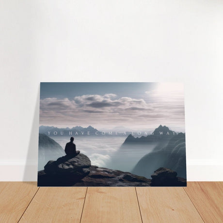 Da Vinci Motivational Wall art | Long Way - Brushed Aluminum Print - 70x100 cm / 28x40″ - 