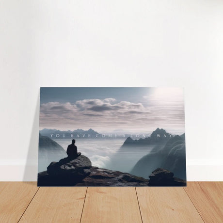 Da Vinci Motivational Wall art | Long Way - Brushed Aluminum Print - 60x90 cm / 24x36″ - 