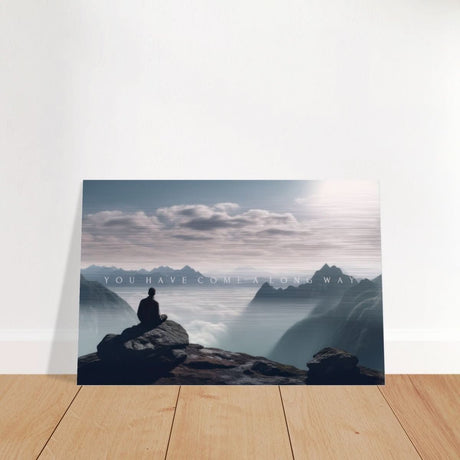 Da Vinci Motivational Wall art | Long Way - Brushed Aluminum Print - 50x75 cm / 20x30″ - 