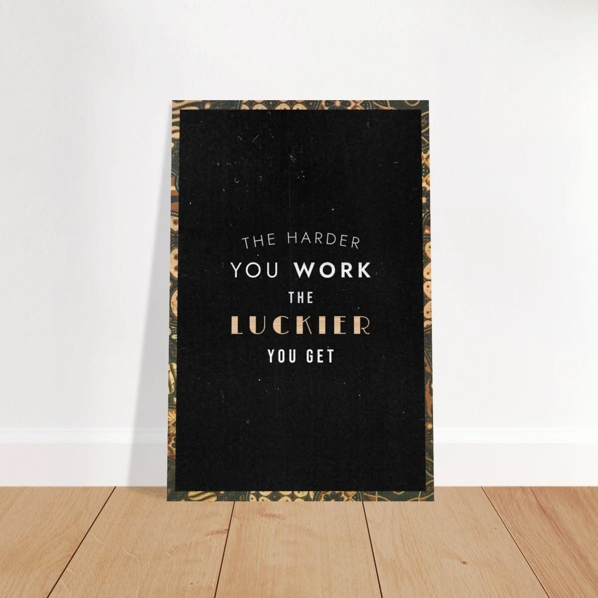 Da Vinci Motivational Wall Art | Luckier - Brushed Aluminum Print - 30x45 cm / 12x18″ - 