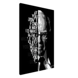 Da Vinci Motivational Wall art | Make Money | Warren Buffett - Canvas - 60x90 cm / 24x36″ - Slim
