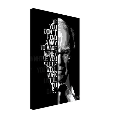 Da Vinci Motivational Wall art | Make Money | Warren Buffett - Canvas - 30x45 cm / 12x18″ - Slim
