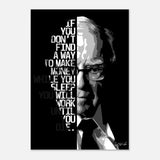 Da Vinci Motivational Wall art | Make Money | Warren Buffett - Aluminum Print - 70x100 cm / 28x40″ - 