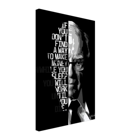 Da Vinci Motivational Wall art | Make Money | Warren Buffett - Canvas - 40x60 cm / 16x24″ - Thick