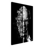 Da Vinci Motivational Wall art | Make Money | Warren Buffett - Canvas - 70x100 cm / 28x40″ - Thick