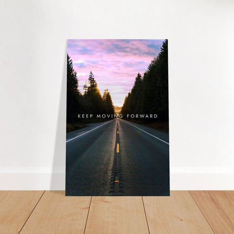 Da Vinci Motivational Wall Art | Move Forward - Brushed Aluminum Print - 60x90 cm / 24x36″ - 