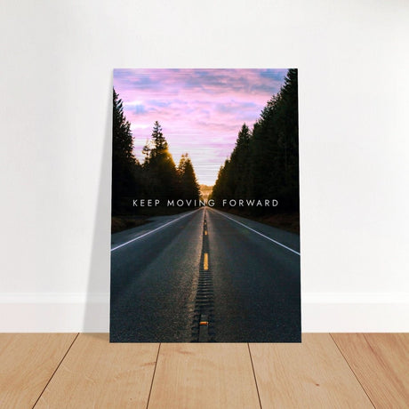 Da Vinci Motivational Wall Art | Move Forward - Brushed Aluminum Print - 70x100 cm / 28x40″ - 