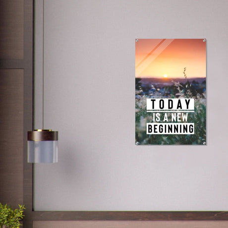 Da Vinci Motivational Wall Art | New Beginning - Acrylic Print - 60x90 cm / 24x36″ - 