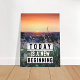 Da Vinci Motivational Wall Art | New Beginning - Brushed Aluminum Print - 30x40 cm / 12x16″ - 