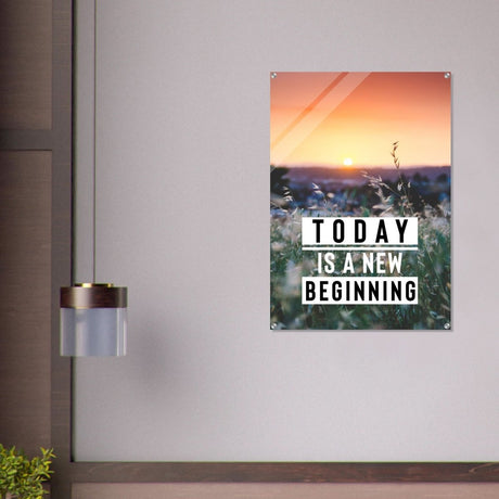 Da Vinci Motivational Wall Art | New Beginning - Acrylic Print - 70x100 cm / 28x40″ - 