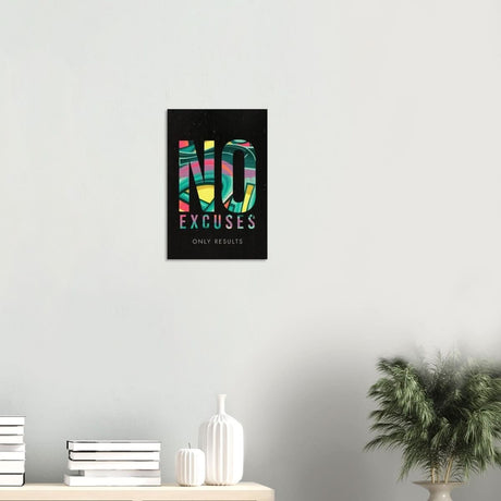 Da Vinci Motivational Wall art | No Excuses - Wood Prints - 30x45 cm / 12x18″ - 10 mm