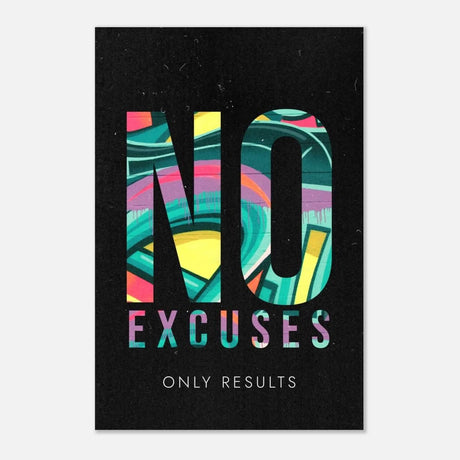 Da Vinci Motivational Wall art | No Excuses - Aluminum Print - 40x60 cm / 16x24″ - 