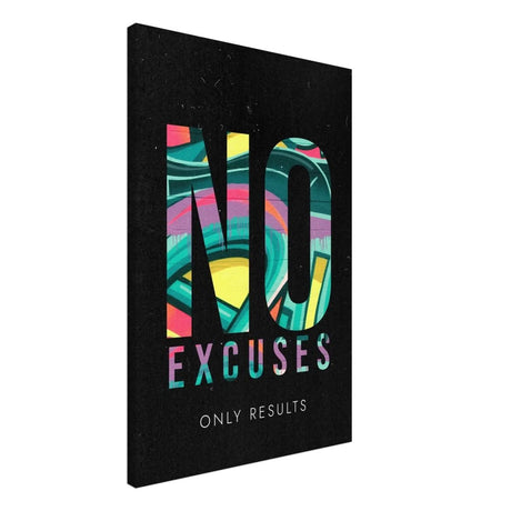 Da Vinci Motivational Wall art | No Excuses - Canvas - 50x75 cm / 20x30″ - Slim