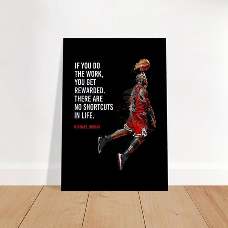 Da Vinci Motivational Wall Art | No Shortcuts - Brushed Aluminum Print - 70x100 cm / 28x40″ - 